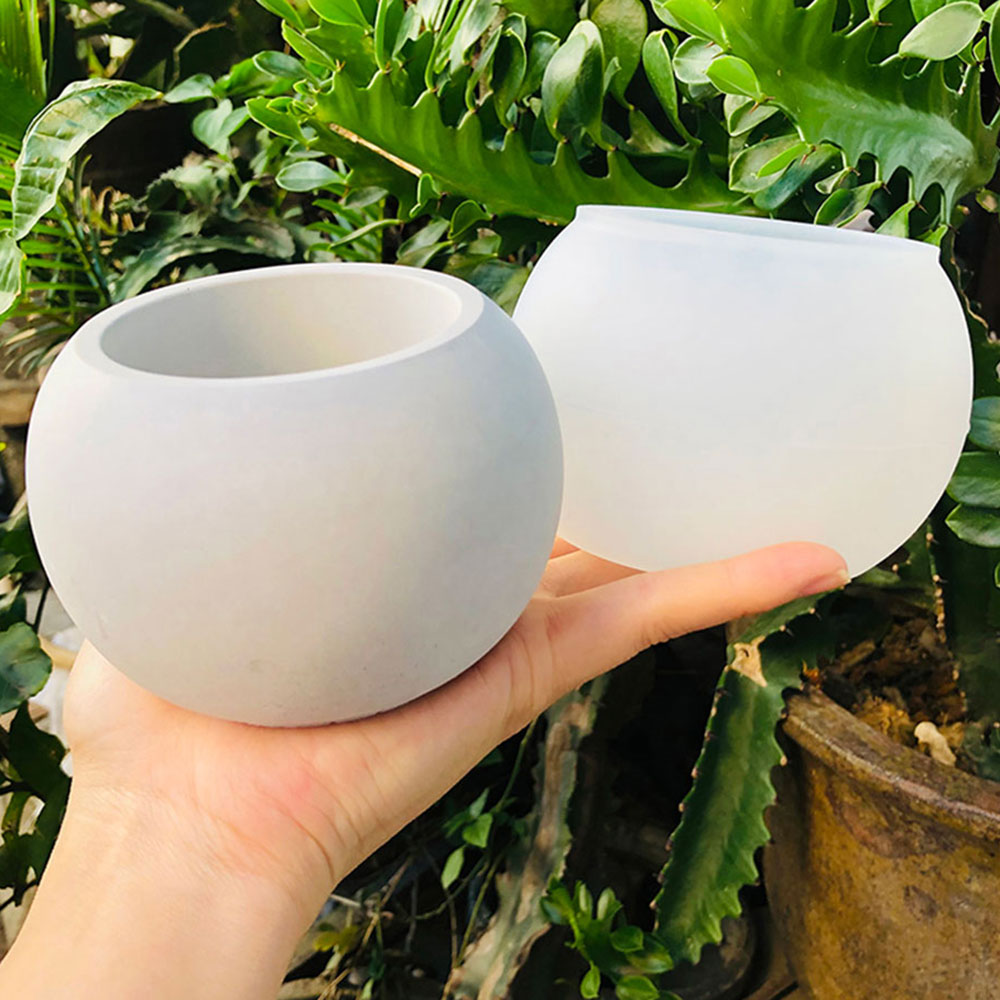 Potsticker Mold - Bolvormige bloempot siliconen mal DIY kaars