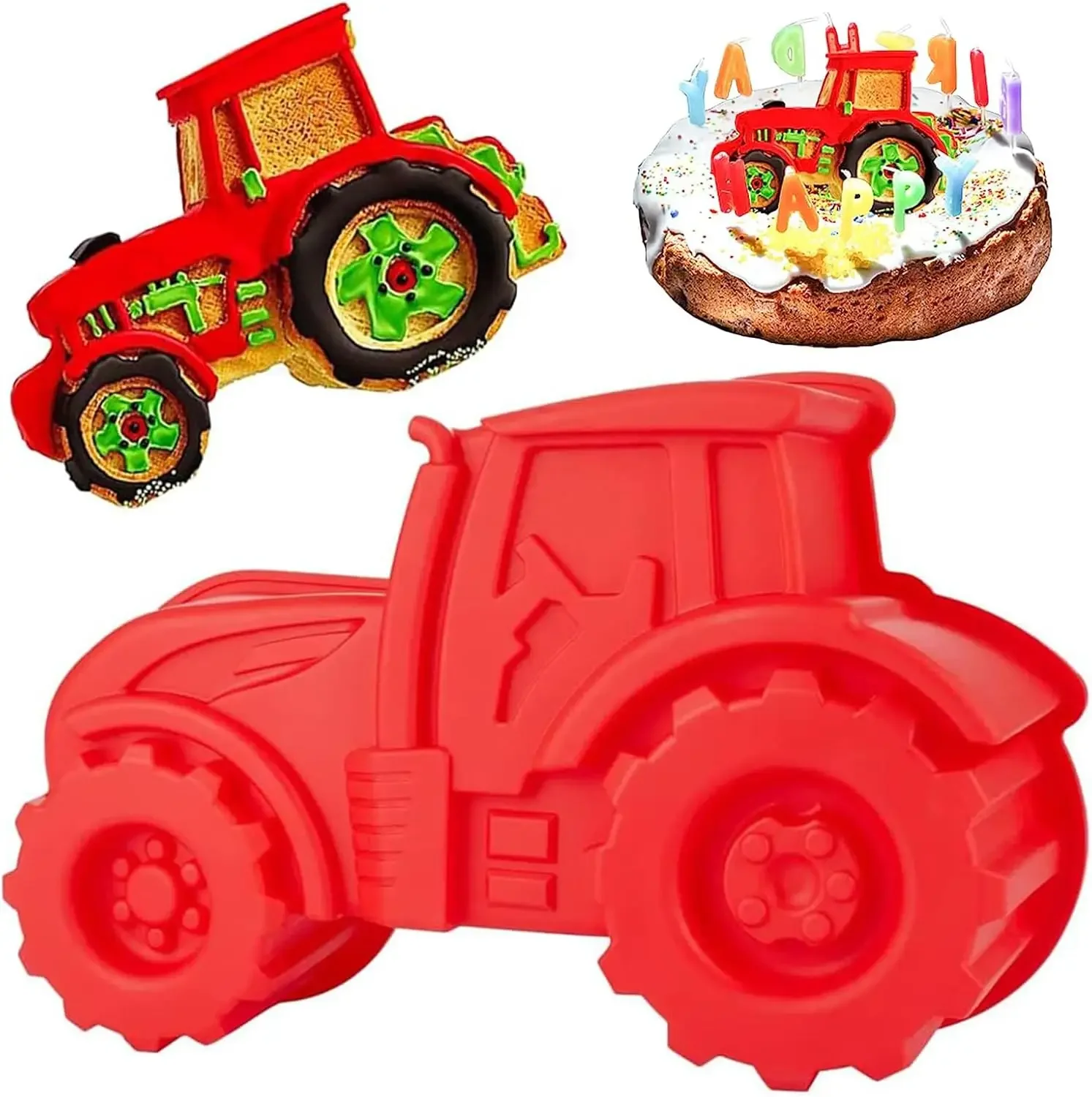 Bunny Cake Mold - 3D Tractor Siliconen Bakvormen DIY Auto