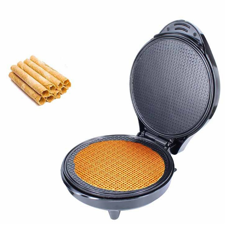 Waffle Cone Maker - Wafel-ijsjesmachine 1200W Anti-aanbakplaten Dubbelzijdige Verwarming Elektrische